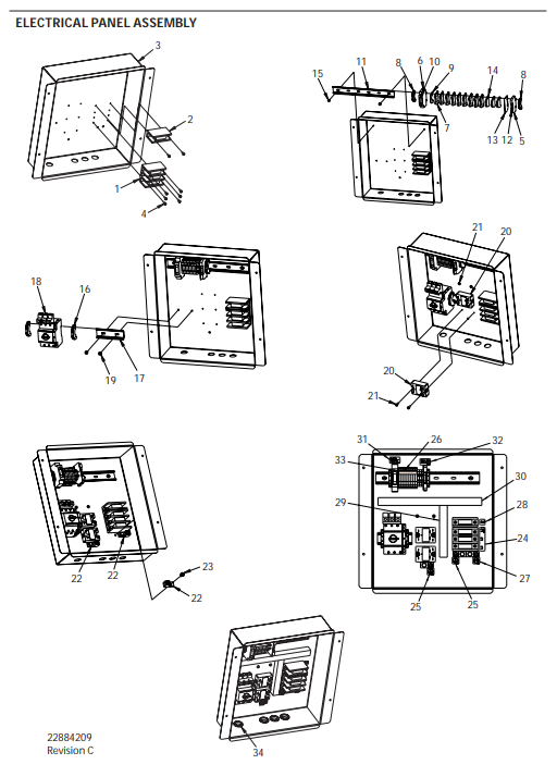 Electrical panel assembly diagram